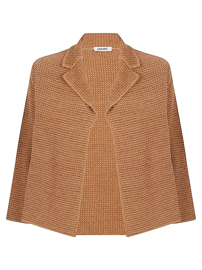 Base Cotton Blend Jacket In Brown