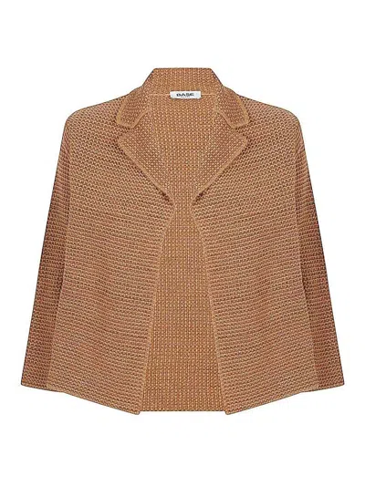 Base Cotton Blend Jacket In Brown