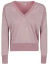 Baserange Base Cotton Blend V-neck Sweater