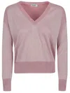 Baserange Base Cotton Blend V-neck Sweater