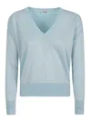 BASE COTTON BLEND V-NECK SWEATER