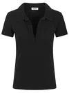 Base Patch-pocket Polo-collar T-shirt In Black