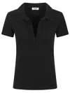 Base Patch-pocket Polo-collar T-shirt In Black