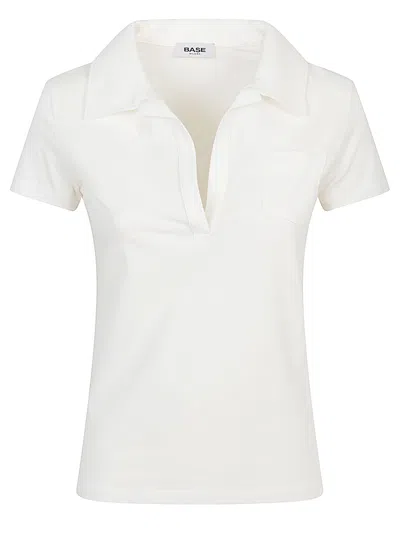 Base Cotton Polo Shirt In White