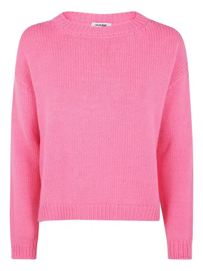 Base Extrafine Merino Wool Boatneck In Pink
