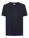 Base Crew-neck Linen T-shirt In Blue