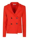 Baserange Double Breast Classic Jacket In Red