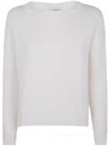 Base Extrafine Merino Wool Boatneck In White