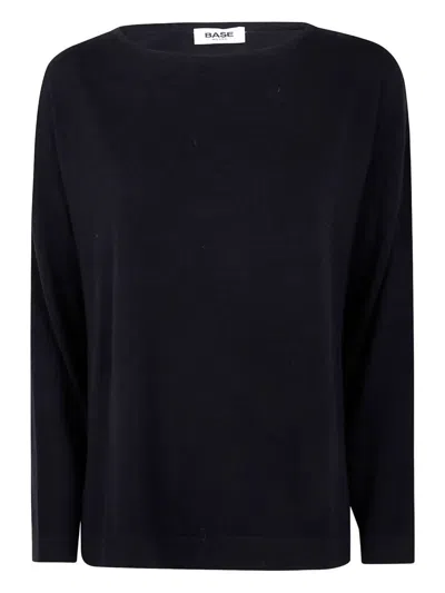 BASE EXTRAFINE MERINO WOOL STRETCH BOATNECK,B2049.430 250 BLACK