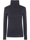 Base Extrafine Merino Wool Turtleneck In Gray