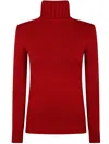 Base Extrafine Merino Wool Turtleneck In Red
