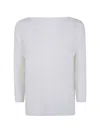 Base Round Neck Sweater In White