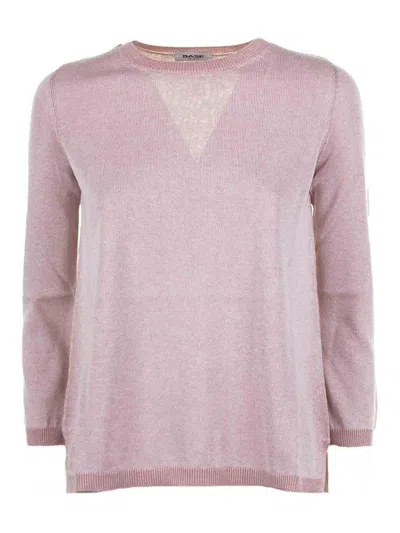 Baserange Light Pink Crew Neck Sweater In Nude & Neutrals
