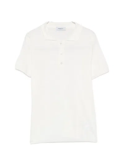 Base Linen And Cotton Blend Polo Shirt In Gray