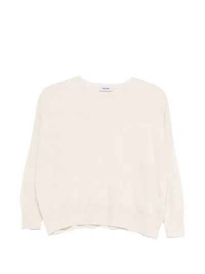 Base Linen And Cotton Blend Sweater In Sand