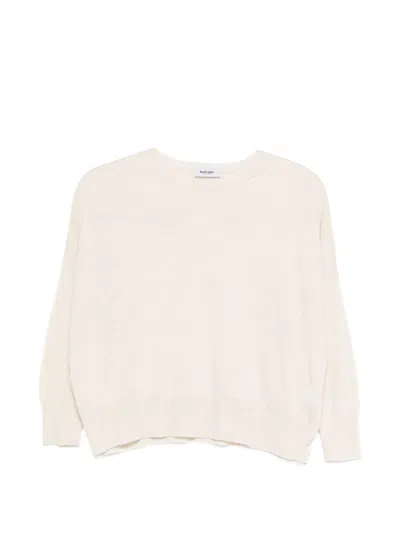 Base Linen And Cotton Blend Sweater In Neutral