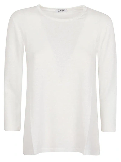 Base Linen Jersey Long Sleeve T-shirt In Beige