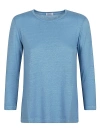 Baserange Base Linen Jersey Long Sleeve T-shirt In Blue