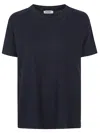 Base Crew-neck Linen T-shirt In Blue