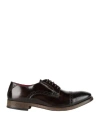 Base London Man Lace-up Shoes Dark Brown Size 11 Soft Leather In Black