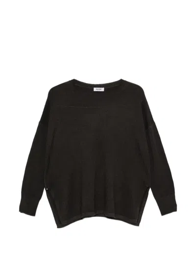 Base Long-sleeve Side-slit Sweater In Multi