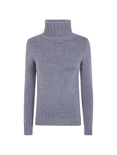 Base Merino Rolll-neck Knit Sweater In Gray