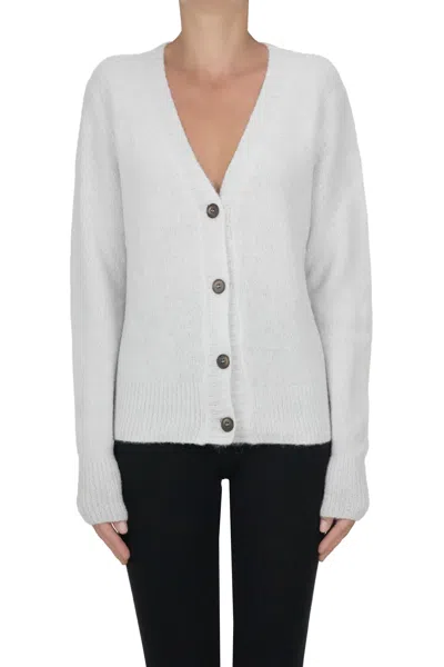 Base Milano Alpaca-blend Cardigan In Multi