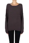Base Milano Boxy Pullover In Brown