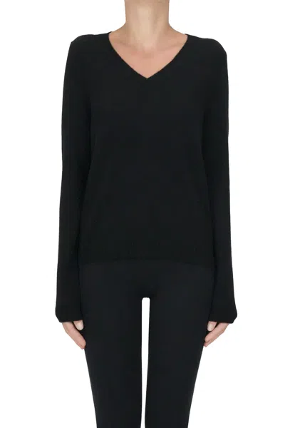 Base Milano Cashmere Pullover In Black