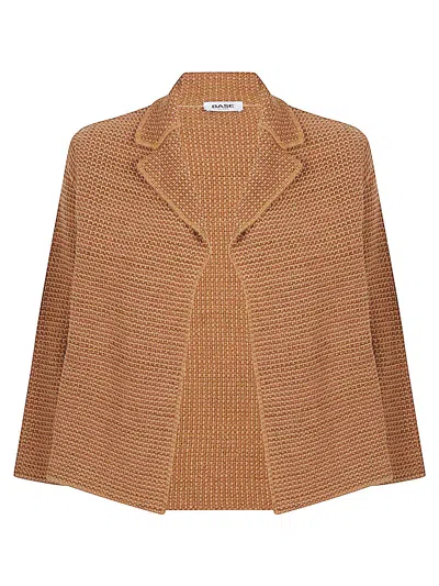 Base Milano Cotton Blend Jacket In Brown