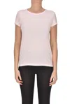 Base Milano Cotton T-shirt In Pale Pink