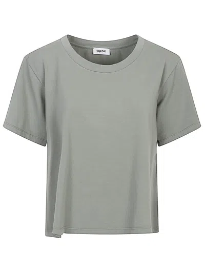 Base Milano Cotton T-shirt In Gray
