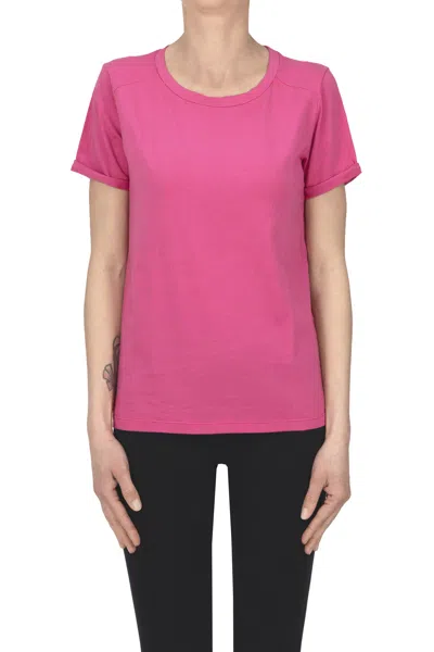 Base Milano Cotton T-shirt In Pink