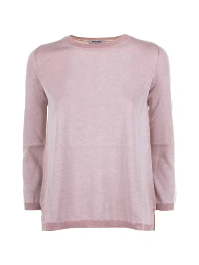 Base Milano Light Pink Crew-neck Sweater