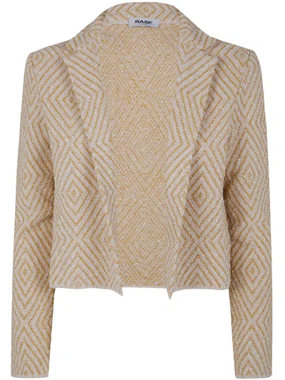 Base Milano Cropped Jacket In Brown