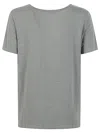 Base Milano Green Cotton T-shirts And Polos In Gray