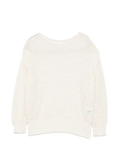 Base Milano Knitted Sweater In Neutral