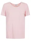Base Milano Linen T-shirt In Pink