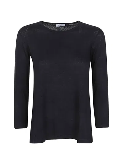 Base Milano Long-sleeve T-shirt In Black