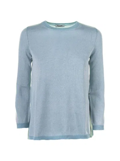 Base Milano Long-sleeved Sweater In Blue