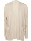 Base Milano Pockets Cardigan In Neutral