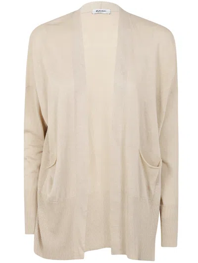 Base Milano Pockets Cardigan In Neutral