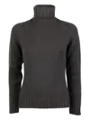 Base Milano Roll-neck Sweater In Brown