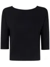 Base Milano Round Neck Sweater In Black