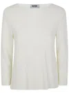 Base Milano Round Neck Sweater In Neutral