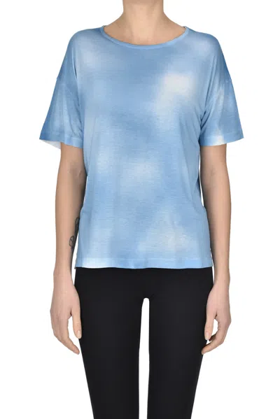 Base Milano Spray Art T-shirt In Blue
