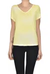 Base Milano Spray Art T-shirt In Yellow