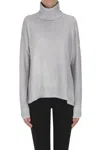 Base Milano Spray Art Turtleneck Pullover In Gray