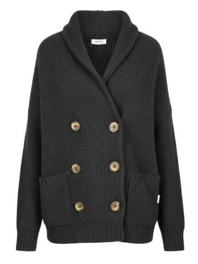 Base Milano Sweaters Black In Nero Neri E Grigi