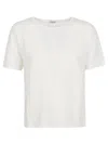 Base Milano Woman T-shirt Off White Size 8 Linen, Elastane In White